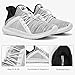 ALEADER Womens Slip On Tennis Shoes for Gym Workout, Tennis Shoes Fashion Sneakers, Energycloud Comfort Shoes White Gray/Black, Size 6