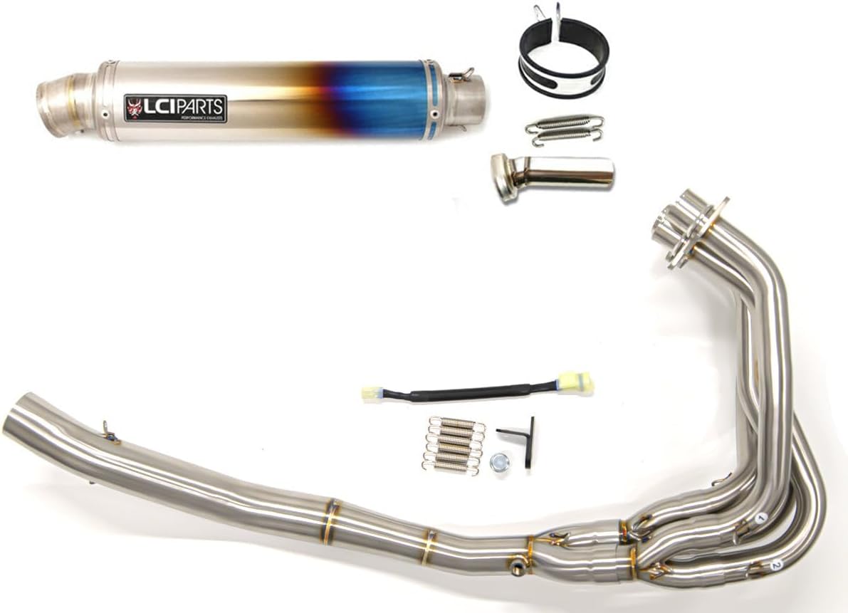 zx25r、zx4r対応レーシングスリップオンマフラー焼チタンIKAZUCHI ZX