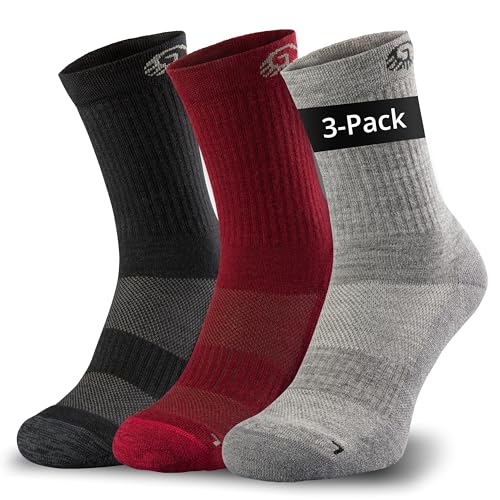 Giesswein Trekkingsocken Merino Wolle 3er Pack Herren & Damen Wandersocken Atmungsaktive Thermosocken Extra Warme Wintersocken & Skisocken Trekking & Outdoorsocken ohne Druckstellen