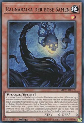 Ragnaraika der böse Samen MP25-DE182 Ultra Rare Deutsch Boosterfrisch 1. Auflage - 2025 Mega-Pack Tin - mit ReCollectibles-Versandschutz - für Yu-Gi-Oh!