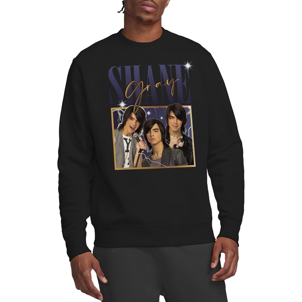 Disney Camp Rock Shane Montage Unisex Sweatshirt, Black, Medium