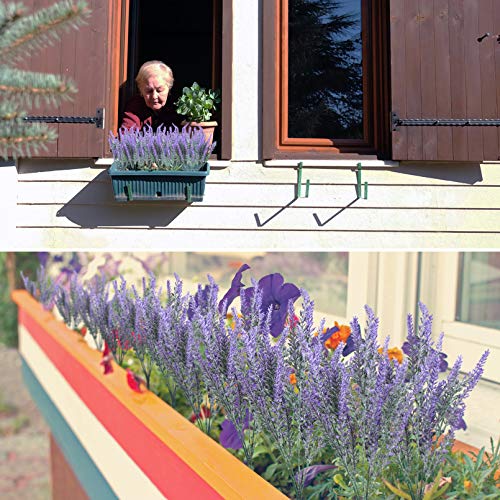 image for Leyaron 10 Bundles Fake Flowers Artificial Lavender Faux Plastic Plant
