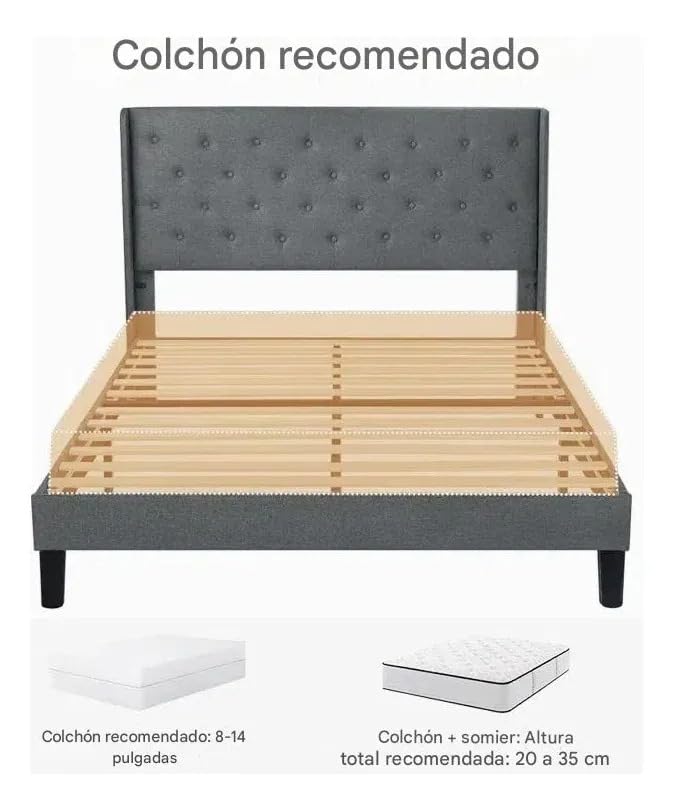 La Mejor Selección de Cama Queen Size Precio de esta semana. 6 Imagen adicional