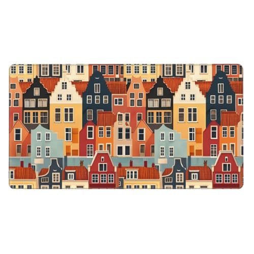 Grand tapis de souris de jeu imprimé maison pour un bureau moderne et ordonné