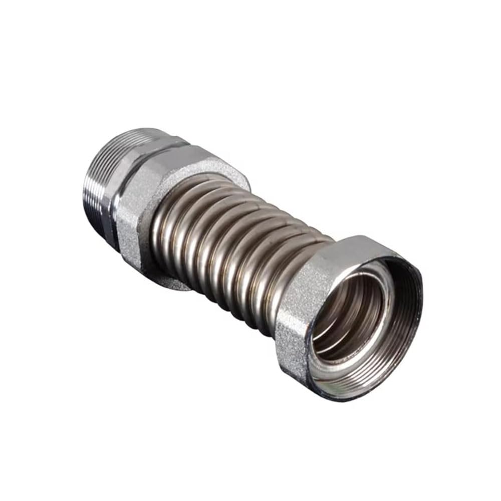 Manguera De Agua Flexible Corrugada BSP De Acero Inoxidable 304, Conexión De Metal BSP De 1/2" 3/4" 1", Línea De Suministro De Agua Fría Y Caliente, 20-100 Cm De Longitud, 1 Pieza(1",100cm)