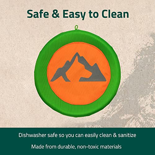 Hound2O Dog Chew Toys - Reflective Flyer, Orange - Tough, Engaging, & Interactive Chew Toys - Chew, Chase, & Fetch - Durable Materials That Float - Easy To Clean For Outdoor Play - Non-Toxic Materials #TOP3