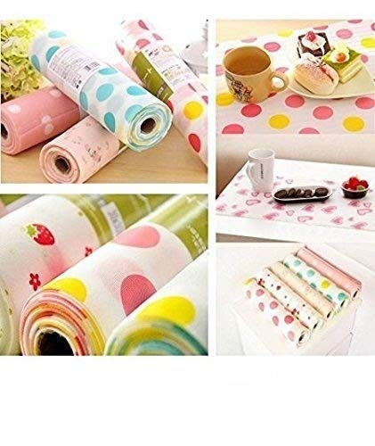 Image of Printing Antibacterial Cabinet Pad Household Wardrobe Mat Moisture Pad Drawer Pad Waterproof Non-Slip Paper Pad Plastic Anti Slip Kitchen Cupboard Drawer Mat (2), Multicolour