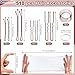 510PCS Brown Bobby Pins Hair Pins Kit with Hair Net, YINGFENG Includes 100 Bobby Pins for Women, 100 U-Shaped Buns Hair Clips, 300 Hair Bands and 10 Brown Hair Nets, Dance competition must haves