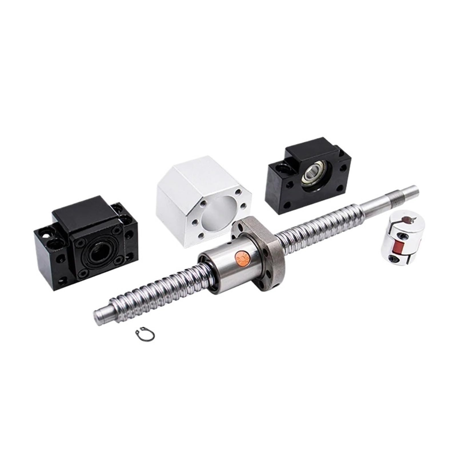 Guida al movimento lineare in miniatura Guida lineare 2 pezzi HGR20 + 4 blocchi di scorrimento HGH20CA + vite a ricircolo di sfere SFU1610 con estremità lavorata for BK/BF12(550mm)