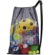 Extra Large Mesh Sports Bag - Drawstring Ball Storage For Basketball, Soccer & Equipment