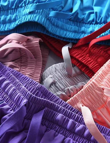 Image of 1 or 3 Pack Girls Flowy Shorts with Spandex Liner & Pocket, 2-in-1 Athletic Butterfly Shorts for Running Dance