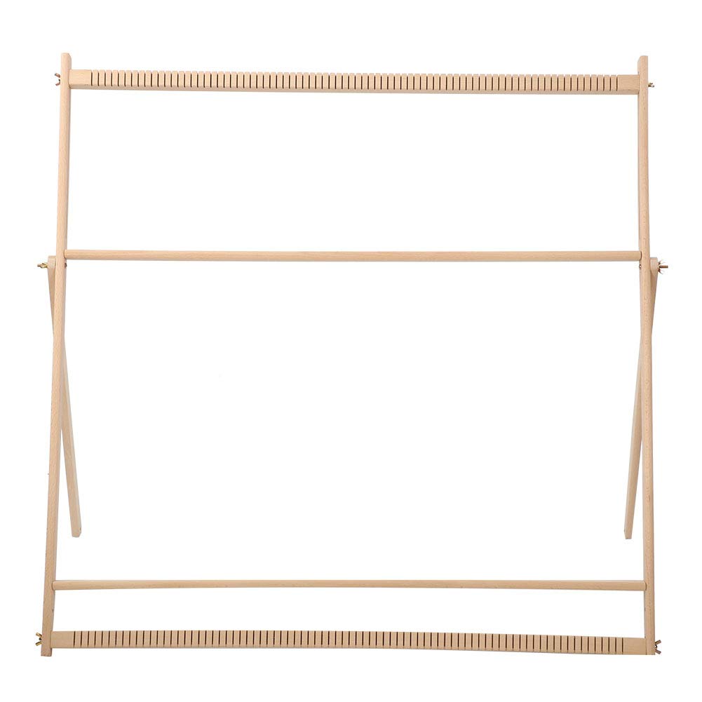 Métier à Tisser en Bois Bricolage Machine à Tisser à la Main en Bois Support Réglable Tapisserie Laine Outil à Tricoter Grand Cadre pour Débutant