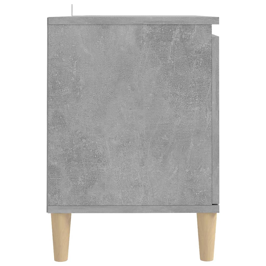 vidaXL Mobile TV con Gambe in Legno Grigio Cemento 103,5x30x50 cm