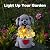OTAVILEM Solar Garden Decor Dog Statue,Outdoor Dog Figurines with Bucket for Patio, Balcony, Backyard,Lawn Ornaments and Yard Decorations - Unique Gifts for Women, Mom,Grandma