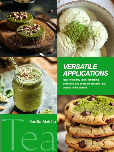 Image of TeeLux Vanilla Matcha Green Tea Powder, First Harvest Premium Matcha + Delicate Vanilla Powder, Flavorful & Aromatic, Hot or Iced Tea, 3.5oz