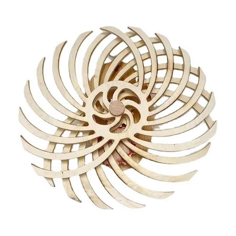 CTRLZS Handmade Retro Dynamic Sculpture Dynamic Wall Art Wooden Windmill Home Decoration Crafts C