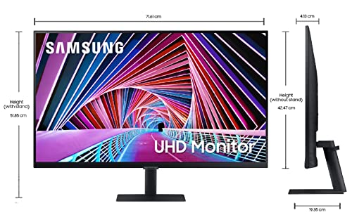 Image of Samsung 32-inch(80cm) 4K UHD, Flat Monitor, Bezel Less Design, 1 Billion Colors, HDR10, FSC-Certified, Intelligent Eye Care (LS32A700NWWXXL, Black)