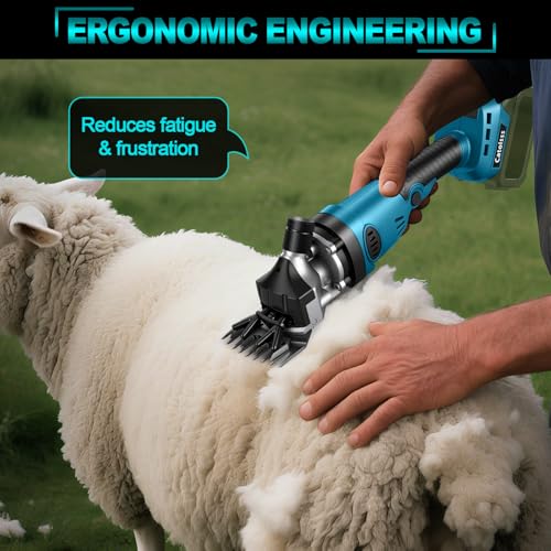 akku Schermaschine für Makita 18V akku, 850W 2800 U/min 3-Gang bürstenloser Wollschere für Nutzviehbedarf zum Rasieren von Fellwolle bei Schafen, Ziegen und schmutzigen Rindern