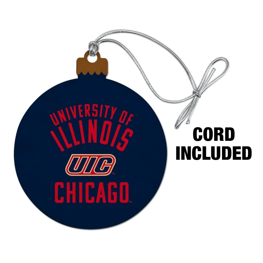 GRAPHICS & MORE UIC Flames Wood Christmas Tree Holiday Ornament