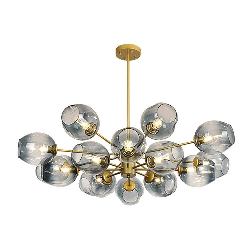 SXECAEPS Modern creative chandelier E27 Starburst Ceiling Light,Handblown Glass Sphere During Lighting,Sputnik Modern Nordic,Mid-Century Branch-Glare Cover 16 Head Decoration (Color