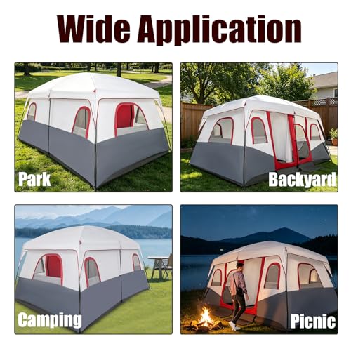 Carpa familiar para camping 8-12 personas 169.29x120.08x79.92 in miniatura 7