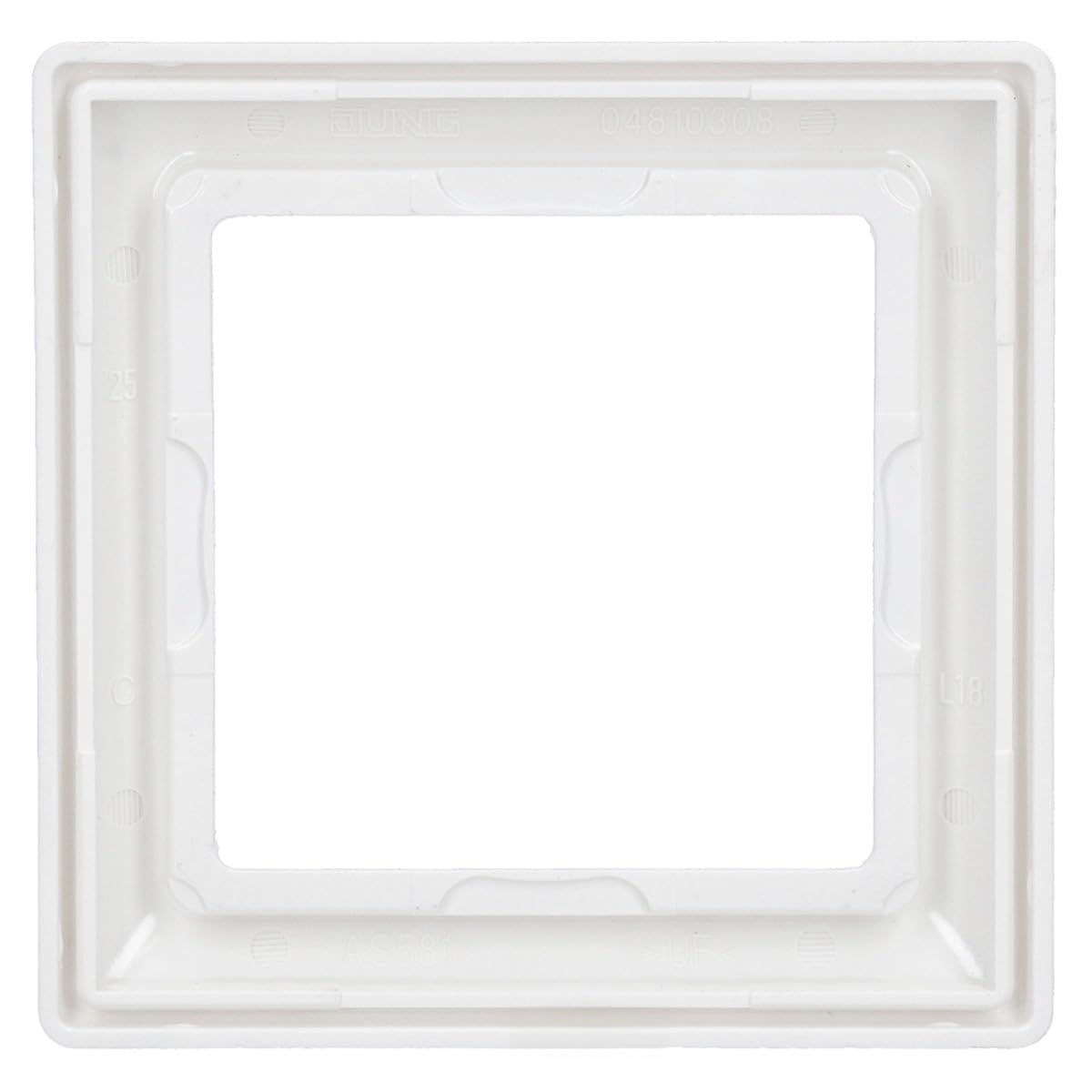 10x Jung AS581WW 1-fach Rahmen Alpinweiß Serie AS