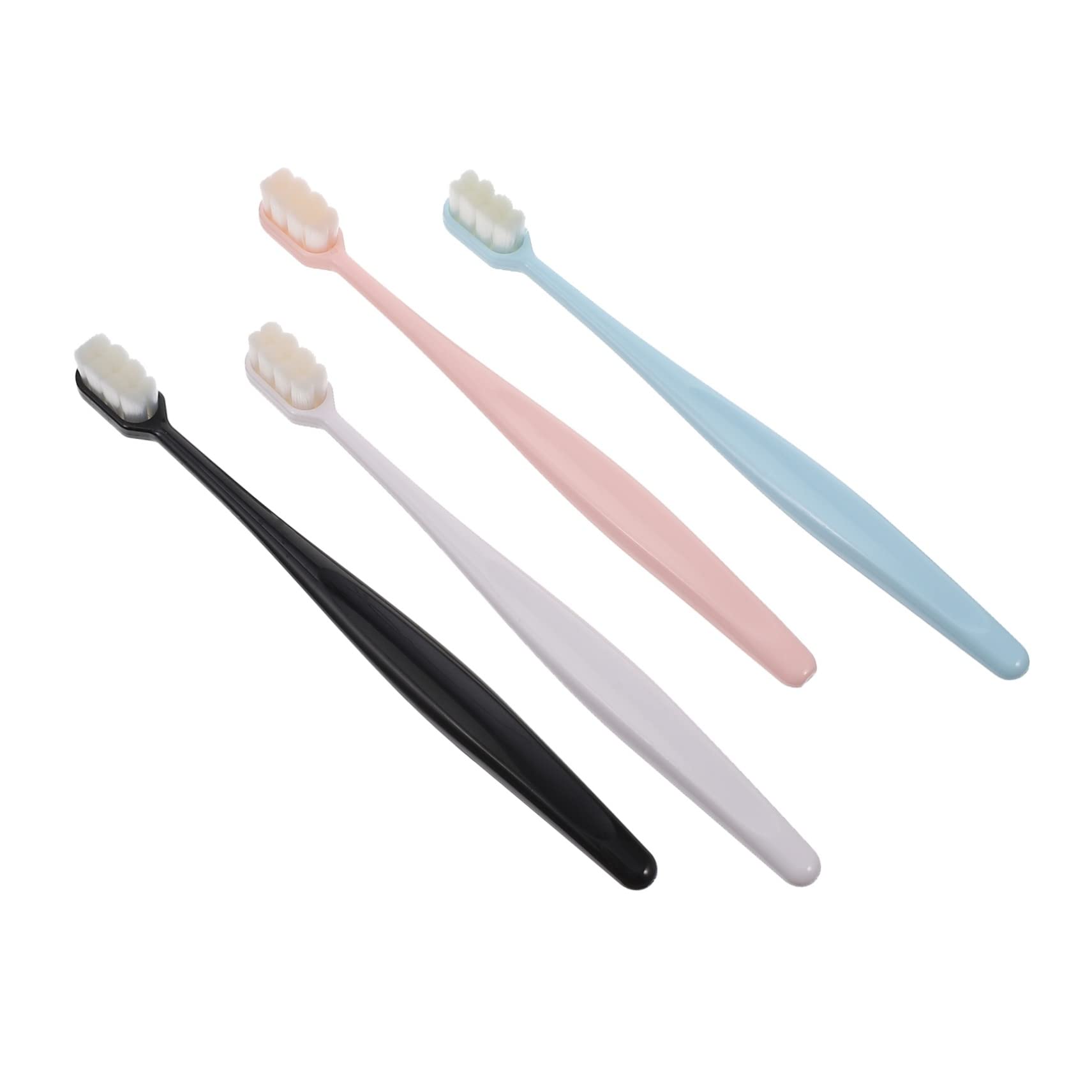 Gogogmee 4Pcs Soft Bristle Toothbrush for Adults and Ergonomic Design Comfortable Grip for Sensitive Gums for Travel and Daily Use