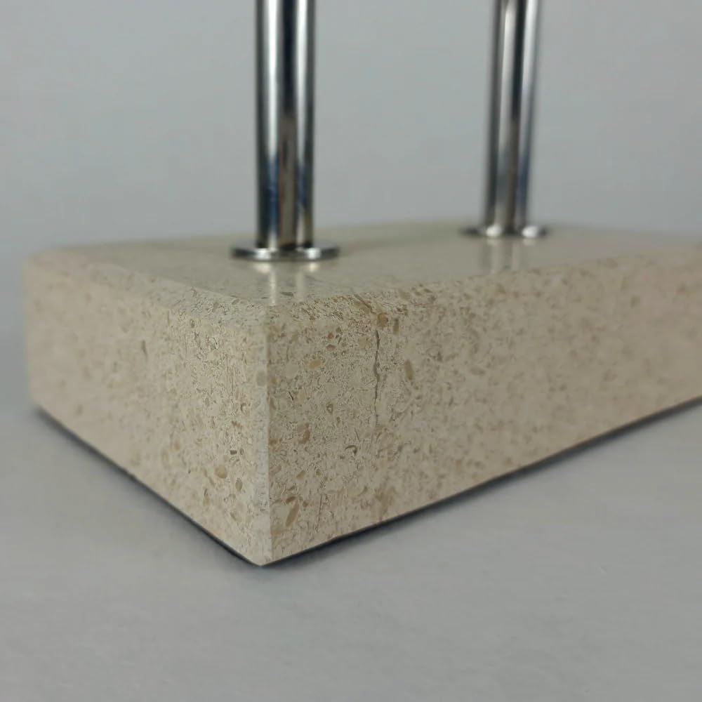 Maison & Werk Kalkstein Skulptur (22 × 43 × 10 cm) – Exklusives Dekoobjekt, Moderne abstrakte Marmor Design Figur für Fensterbank Deko, Wohnzimmer Modern & Deko Wohnzimmer