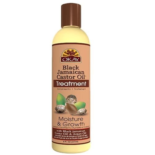 OKAY Aceite de ricino jamaicano negro Tratamiento para todo tipo de cabellotexturas Repara hidrata crece un cabello saludable Con aceite de argán