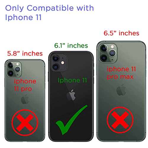 Image of Pikkme iPhone 11 Back Cover | Support Mag-Safe Wireless Magnetic Charging | Hybrid Crystal Clear Transparent Case for iPhone 11 [TPU + Polycarbonate] (Black)