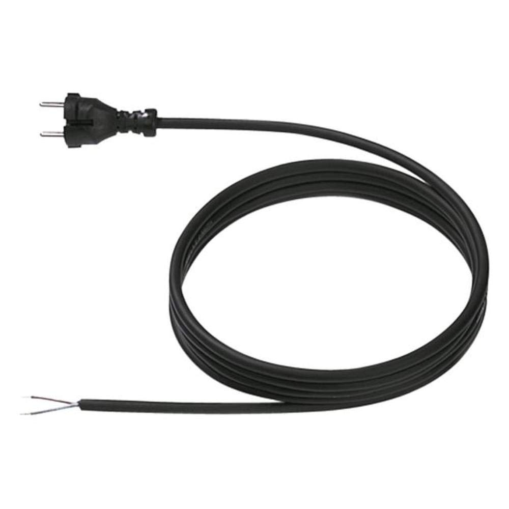 Bachmann Przewód zasilający 248.186 z wtyczką konturową guma 24G, przewód przyłączeniowy do narzędzi elektrycznych czarny, 5,0 H07RN-F 2x1,50 mm
