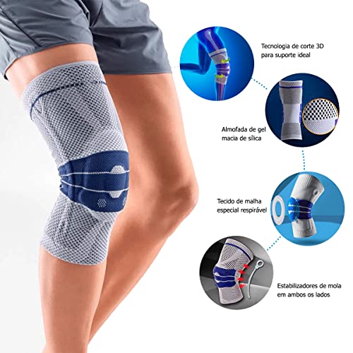 Joelheira Ortopédica De Compressão E Estabilidade Compressiva Patelar De Silicone Com Molas Dupla Fa