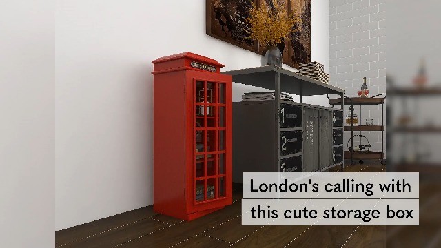 Amazon.com: Deco 79 Wooden Telephone Room Storage Unit Vintage