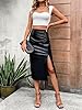Mluiov Women's High Waisted Faux Leather Asymmetri... #4