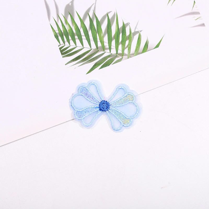 Parches de Bordado Parches Bordados pequeños con Lazo de Gasa Encaje, 4 x 3,5 cm, 50 Unidades, for Planchar, Chinos, for Coser en Ropa, Vaqueros y Chaquetas(White)
