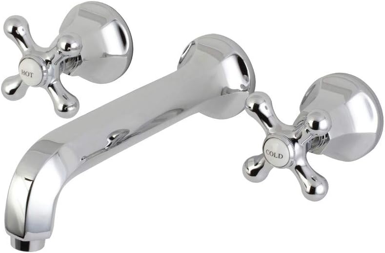 Kingston Brass KS4021AL Metropolitan 2-Handle Wall Mount Tub Faucet, Polished Chrome