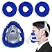 JEYORZY 3 piezas de revestimiento de máscara CPAP de cara completa, fundas de correa CPAP profesionales, fundas de cojín CPAP reutilizables, Mascarilla completa, fundas de almohada reutilizables, Azul
