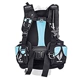 Riptide Mira Lightweight Women’s Back Mount BCD Weight Integrated (Sea Blue, M/L)