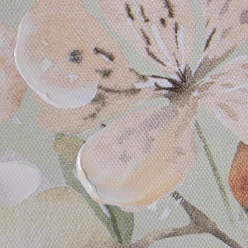 DRW Set mit 2 Leinwandbildern mit einer Vase mit Holzblumen in Pastelltönen, 60 x 60 x 3 cm