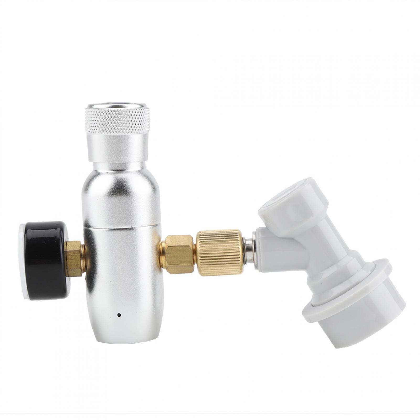 Bierfass-Ladegerät, CO2 16g Regler-Ladegerät-Kit Gasballverschluss Schnelltrenner Bierfass-Ladegerät CO2-Spender Bierfassregler-Zubehör für Heimbrauerei(0-60PSI) Bierfass-Ladegerä