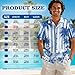 TOADDITDO Blue Palm Ocean Wave Print Mens Shorts Sleeve Shirt &Womens Sleeveless Flowy Tunic Dress Summer Beach Couples Matching Outfit His and Her Shirts or Dress Pockets