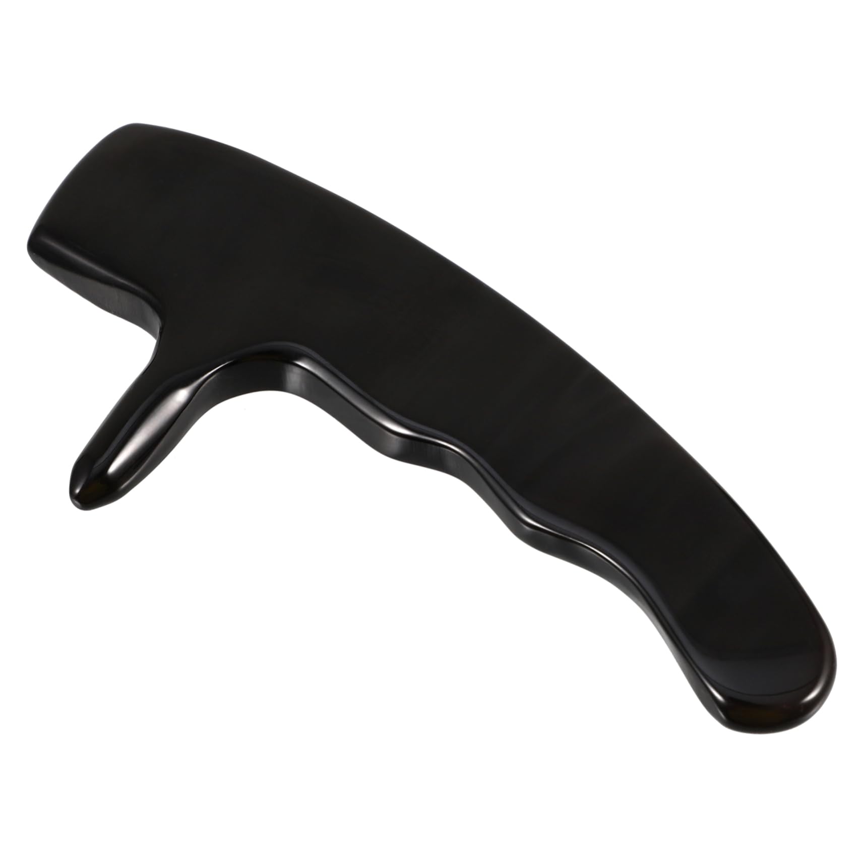 3 Piezas masajeador guasha tamishome pernera Relajación massager menaje crema de rodillo de jade rodillo de suero de ojos placa raspadora de cuerno varilla de raspado cuernos Black