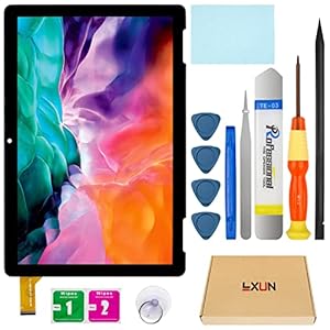 LXun Touch Screen Glass Replacement for Onn 10.1 inch Tablet 2APUQW1027 Model 100011886 Front Touch Screen Digitizer…