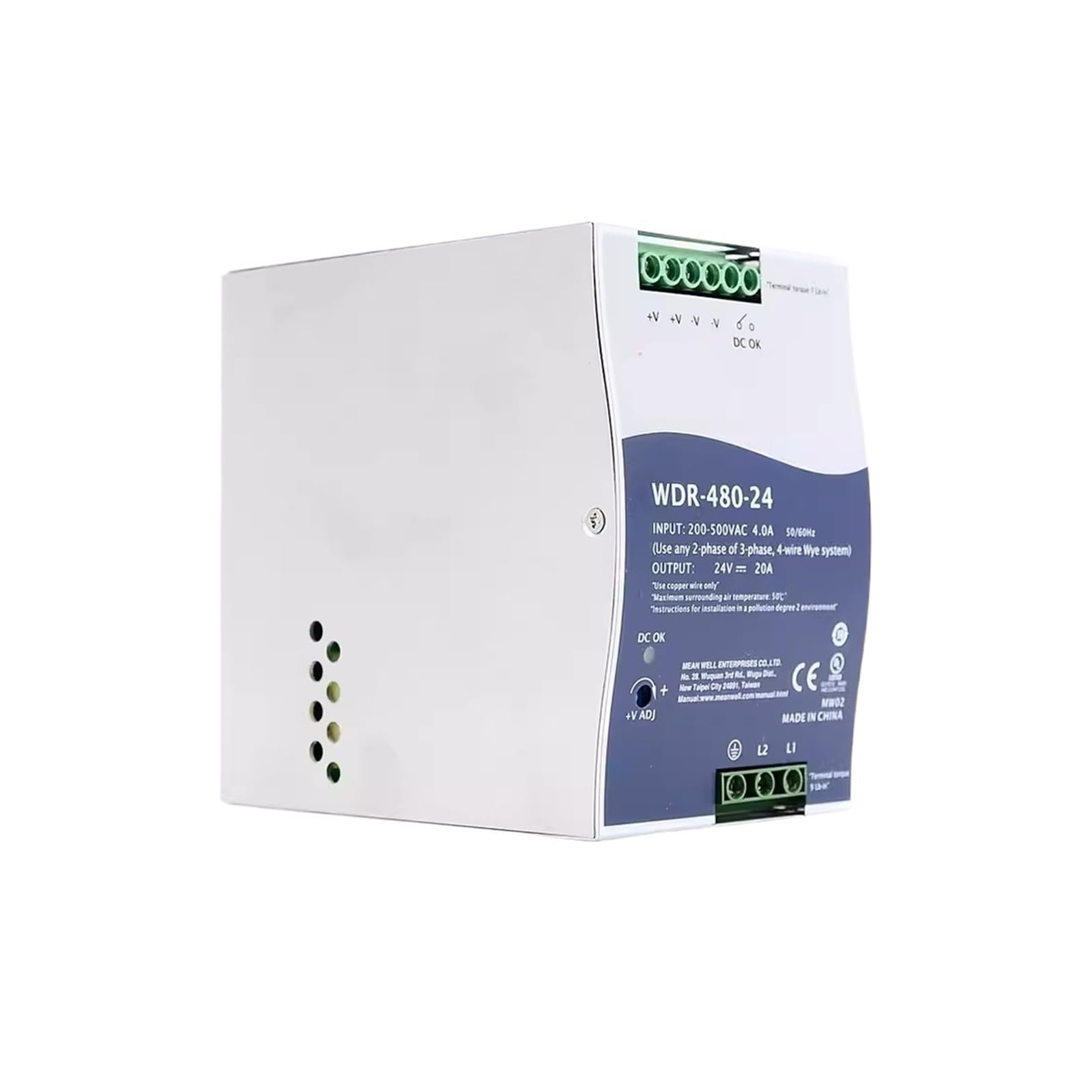 Alimentation à découpage WDR-480 WDR-480-48V 380V 48V10A480W pour rail