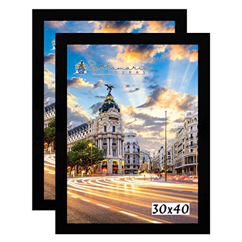 Kit 2 Porta Retrato Molduras 30x40 Preto