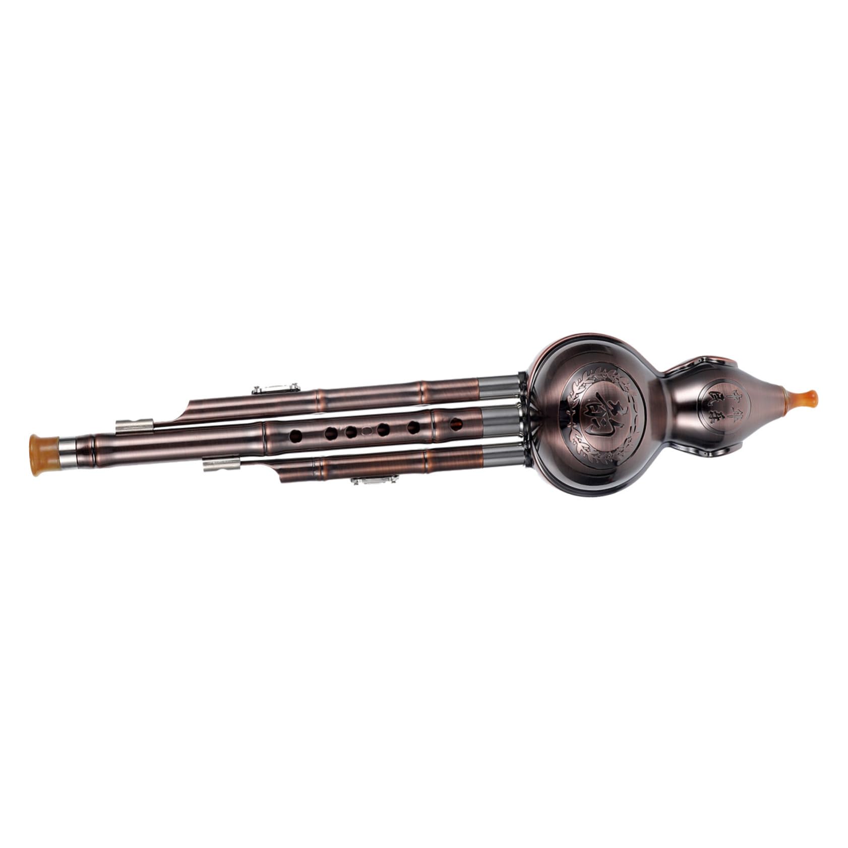 1pc Three Tone Gourd Silk Gourd Cucurbit Flute Hulusi Instrument Chinese Classical Cucurbit Flute Adulting for Adults for Adults Porcelain Gourd Flute Aldult China