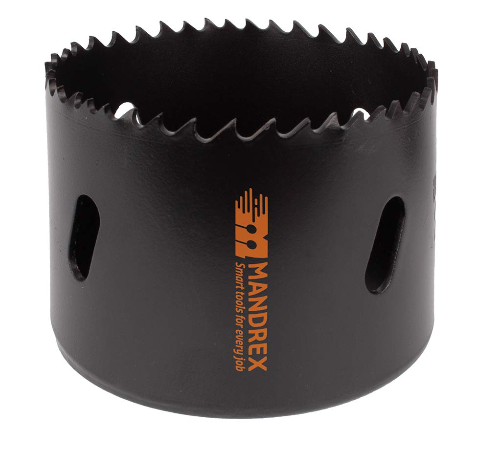 Mandrex EasyXcut - Juego de sierras perforadoras (15 piezas, bimetal, profundidad de corte de 45 mm, para acero, madera y PVC, diámetro de 20 a 76 mm)