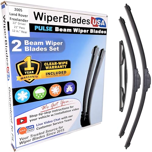 Wiper Blades Set/3 fits Land Rover Freelander 2005 w/1yr Wear Warranty