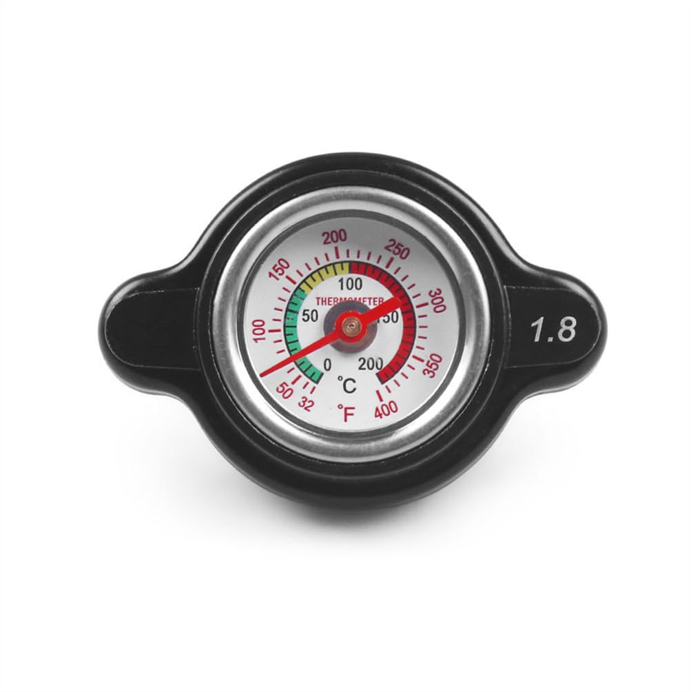 XiFor1.8 Bar High Pressure Radiator Cap 25.6psi with Temperature Gauge For Hon da Ya maha Ka wasaki Su zuki Po laris Ran ger Hus qvarna Motorcycle Dirt Bike KTM ATV Models