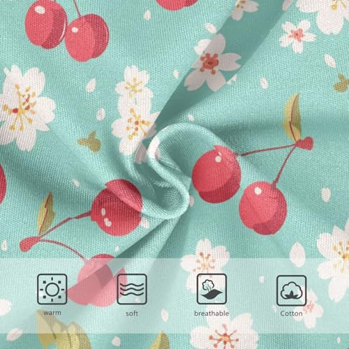 Wusikd Cherry Flower Girls' Underwear Cotton Girls Briefs Soft Toddler Underwear 2T3